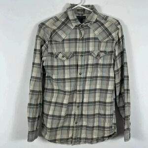 ❤️ Eddie Bauer snap button men Shirt S